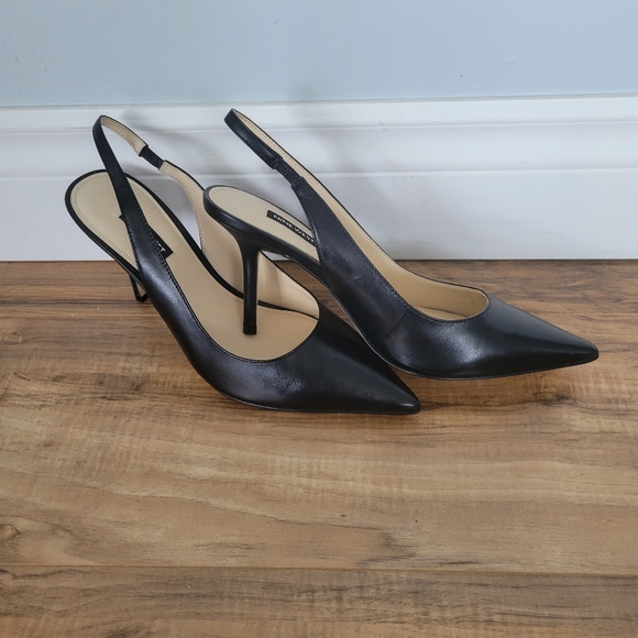 Nine West "New" Ladies Black Leather Slingback Pump, Size 10 - Picture 7 of 8
